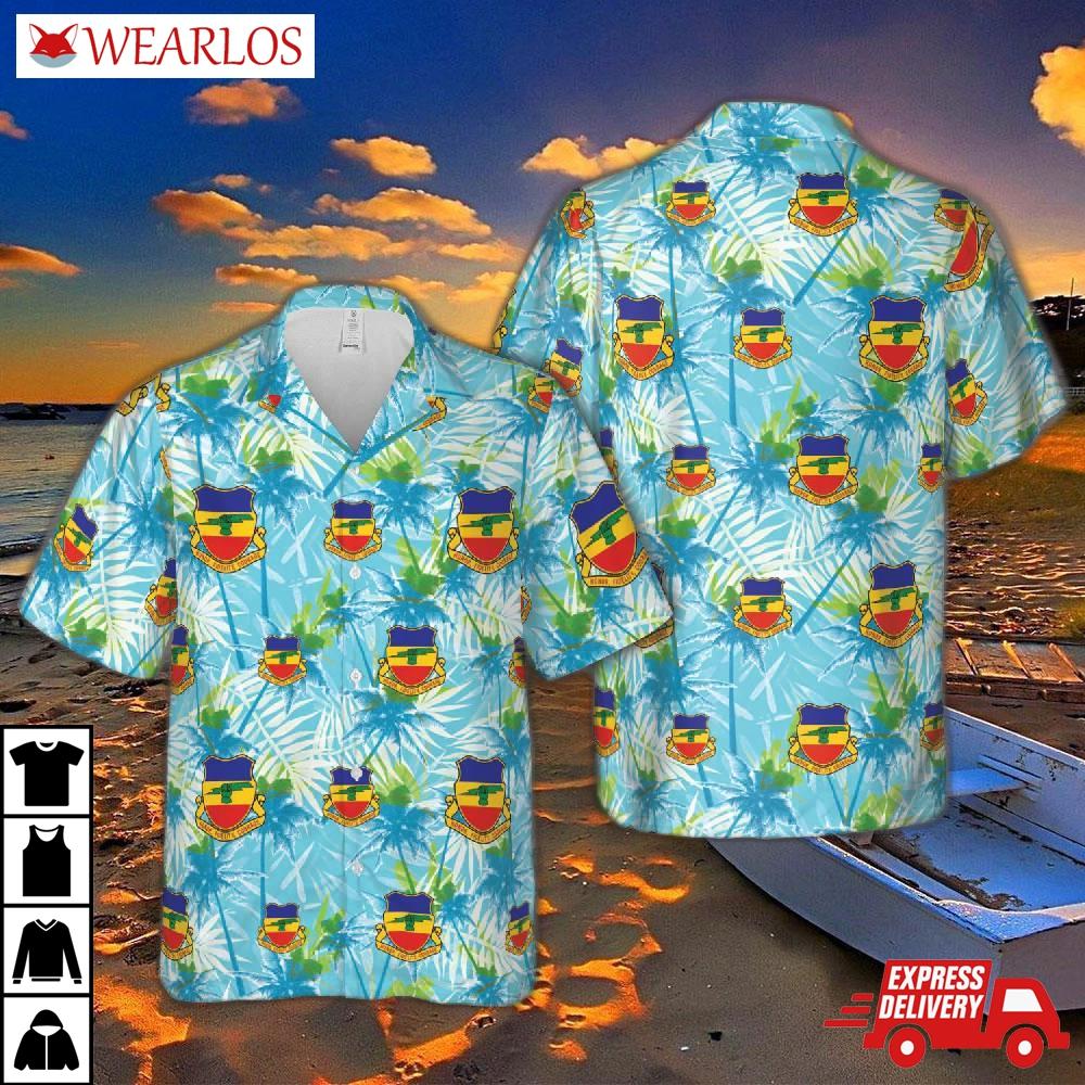 Us Army 73rd Cavalry Regiment Unit Crest Hawaiian Shirt