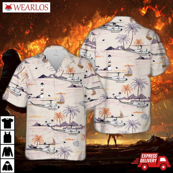 Us Army Air Ambulance Detachment Uh-1v "iroquois" Flat Iron Ambulance/crash-rescue Hawaiian Shirt