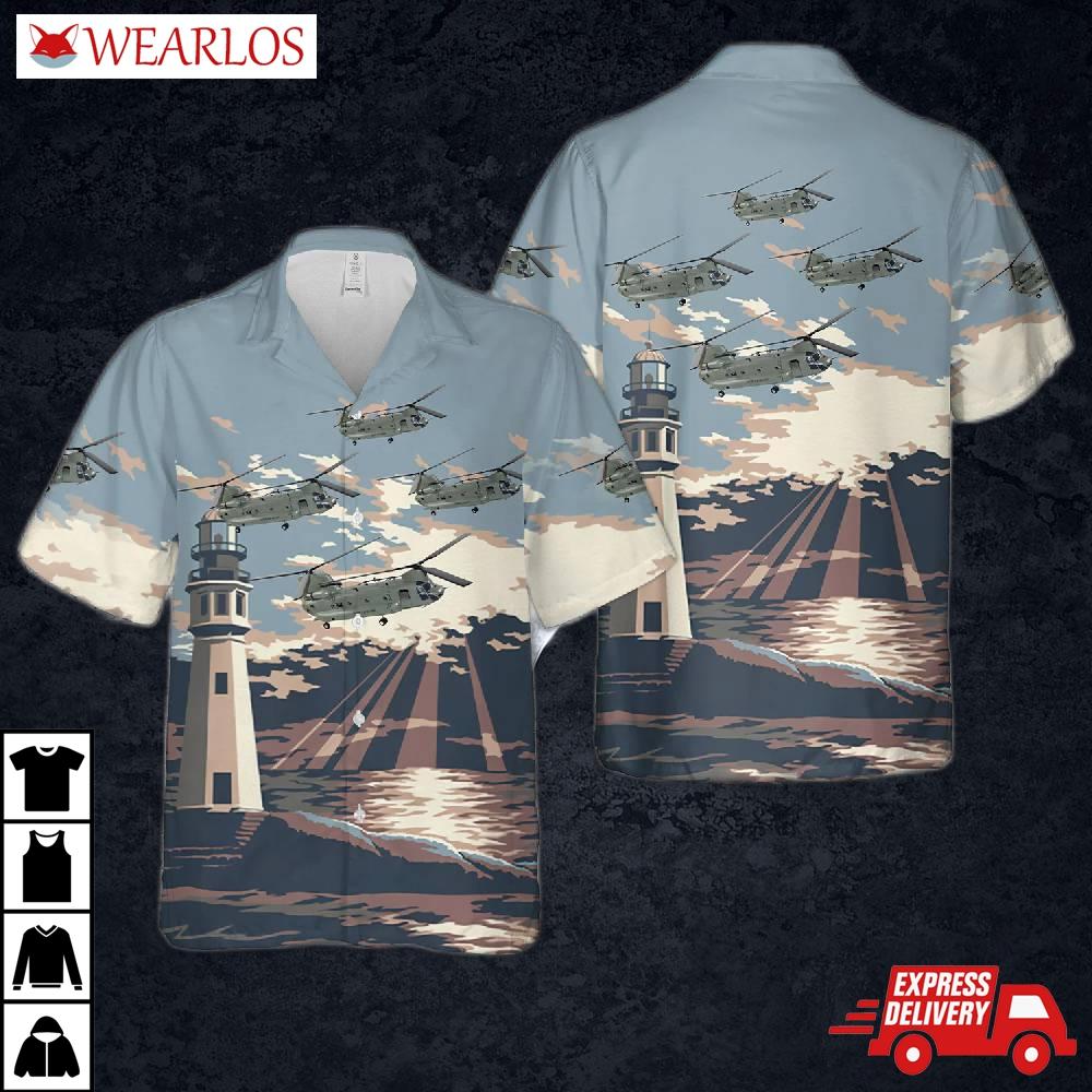 Us Army B Company, 2nd Bn, 3rd Avn Ch-47f Hawaiian Shirt