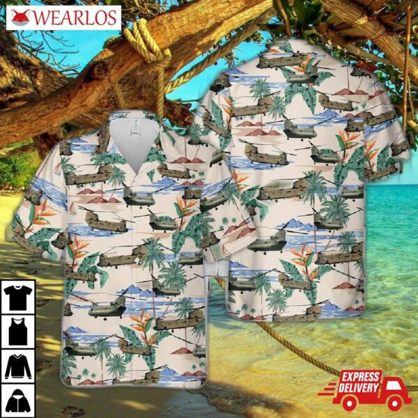 Us Army Boeing Ch-47 Chinook Hawaiian Shirt