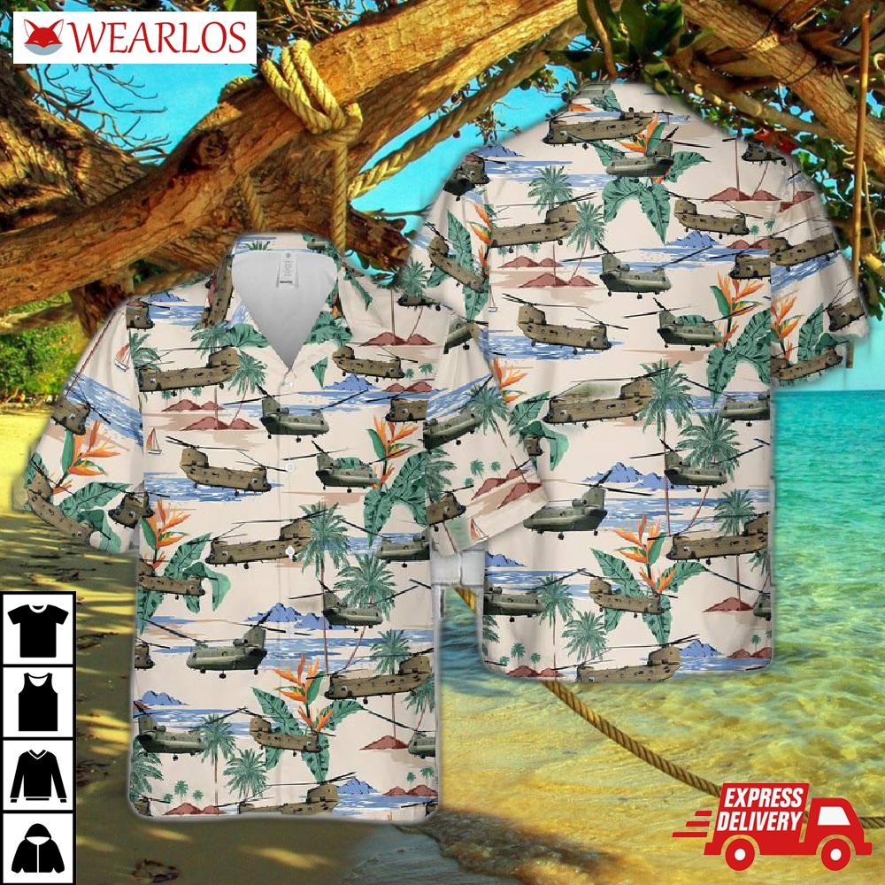Us Army Boeing Ch-47 Chinook Hawaiian Shirt