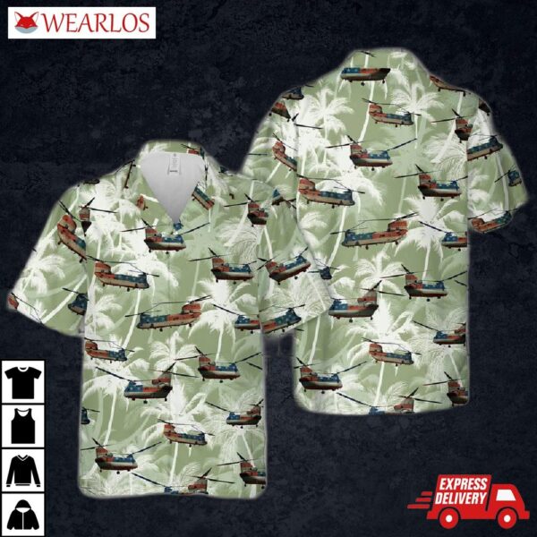 Us Army Boeing Ch-47 Chinook Hawaiian Shirt