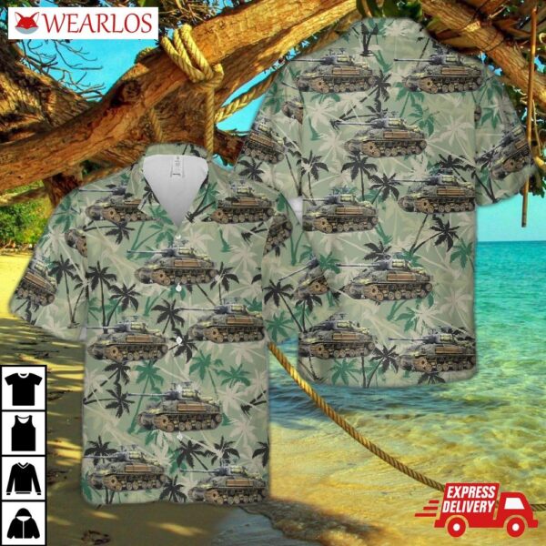 Us Army Easy Eight M4a3e8 Sherman Tank Ww2 Hawaiian Shirt