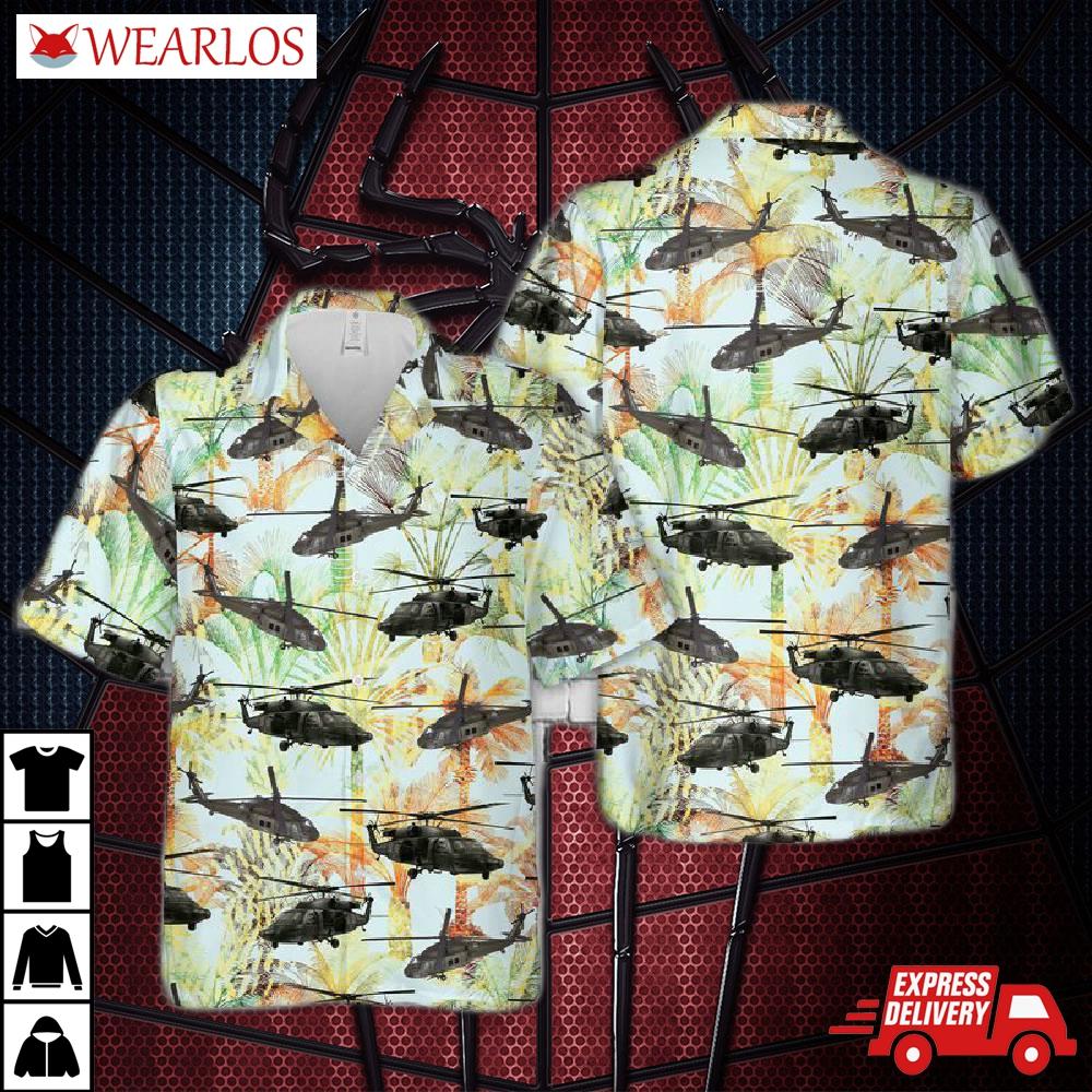 Us Army Eh-60 Black Hawk Hawaiian Shirt