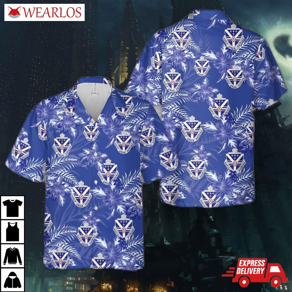 Us Army Illinois National Guard, 131st Infantry Regiment (131st Ir) Hawaiian Shirt