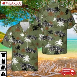Us Army M534 Medium Wrecker Hawaiian Shirt