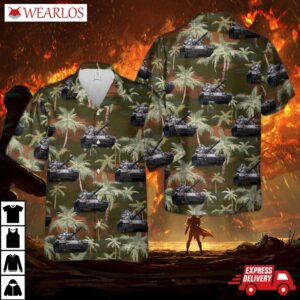 Us Army M60a3 Of 3rd Battalion, 32nd Armor Hawaiian Shirt
