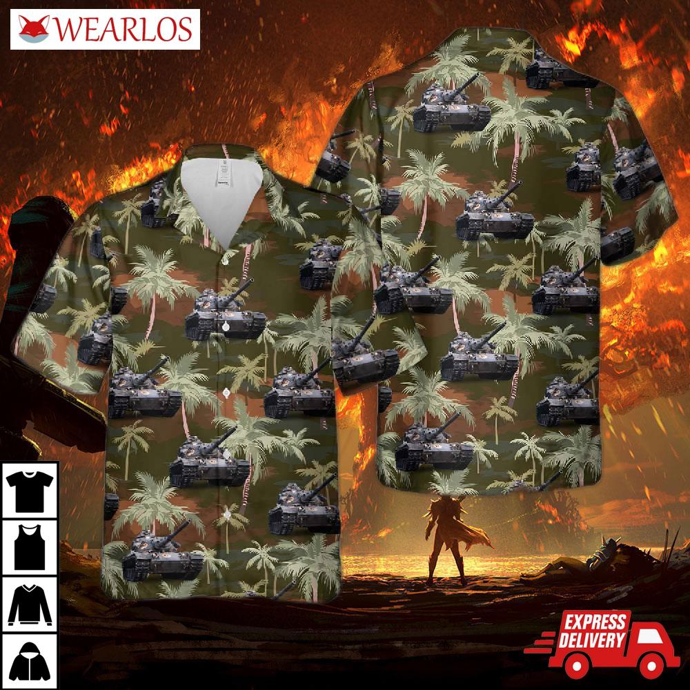 Us Army M60a3 Of 3rd Battalion, 32nd Armor Hawaiian Shirt