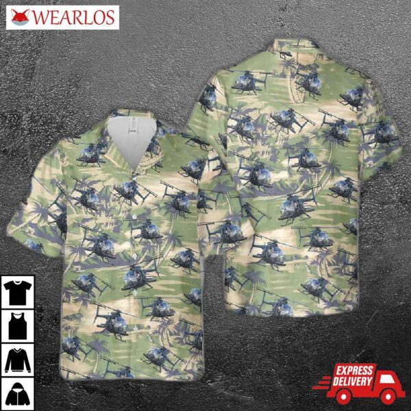 Us Army Md Helicopters Mh-6 Little Bird Hawaiian Shirt