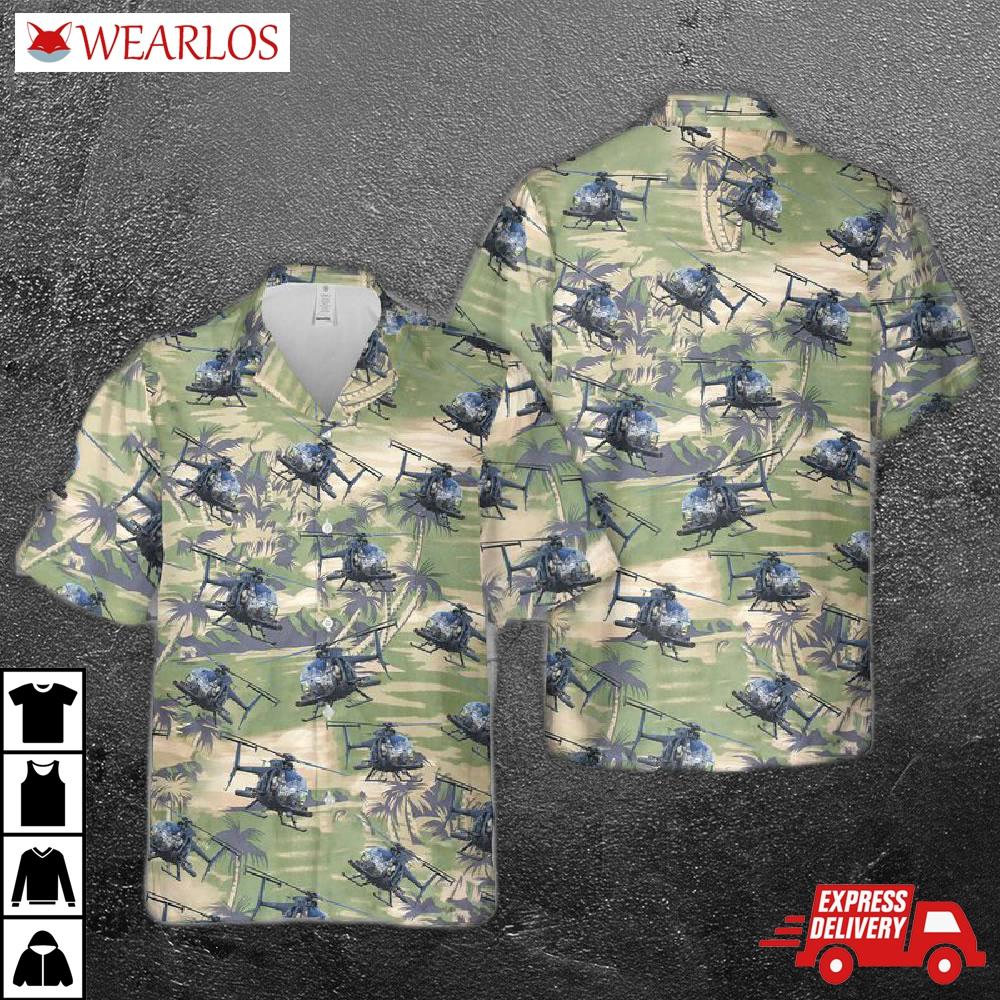 Us Army Md Helicopters Mh-6 Little Bird Hawaiian Shirt