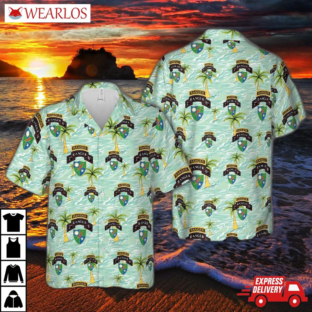 Us Army Rangers 2nd Ranger Battalion Hawaiian Shirt
