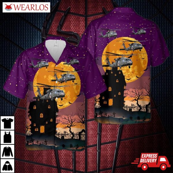 Us Army Sikorsky Uh-60 Blackhawk Medevac Halloween Hawaiian Shirt