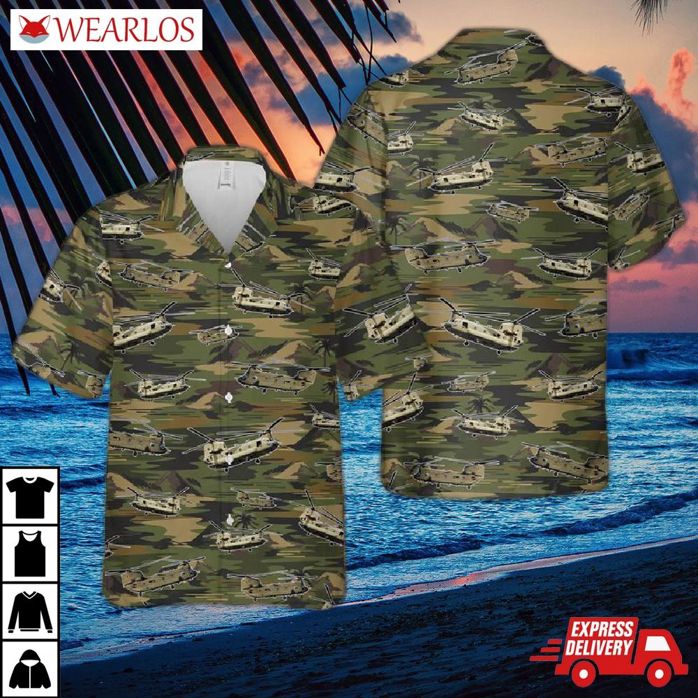 Us Boeing Ch-47 Chinook Hawaiian Shirt