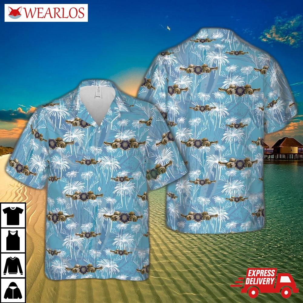 Us Coast Guard Cutterman Insignia - Auxiliary Hawaiian Shirt