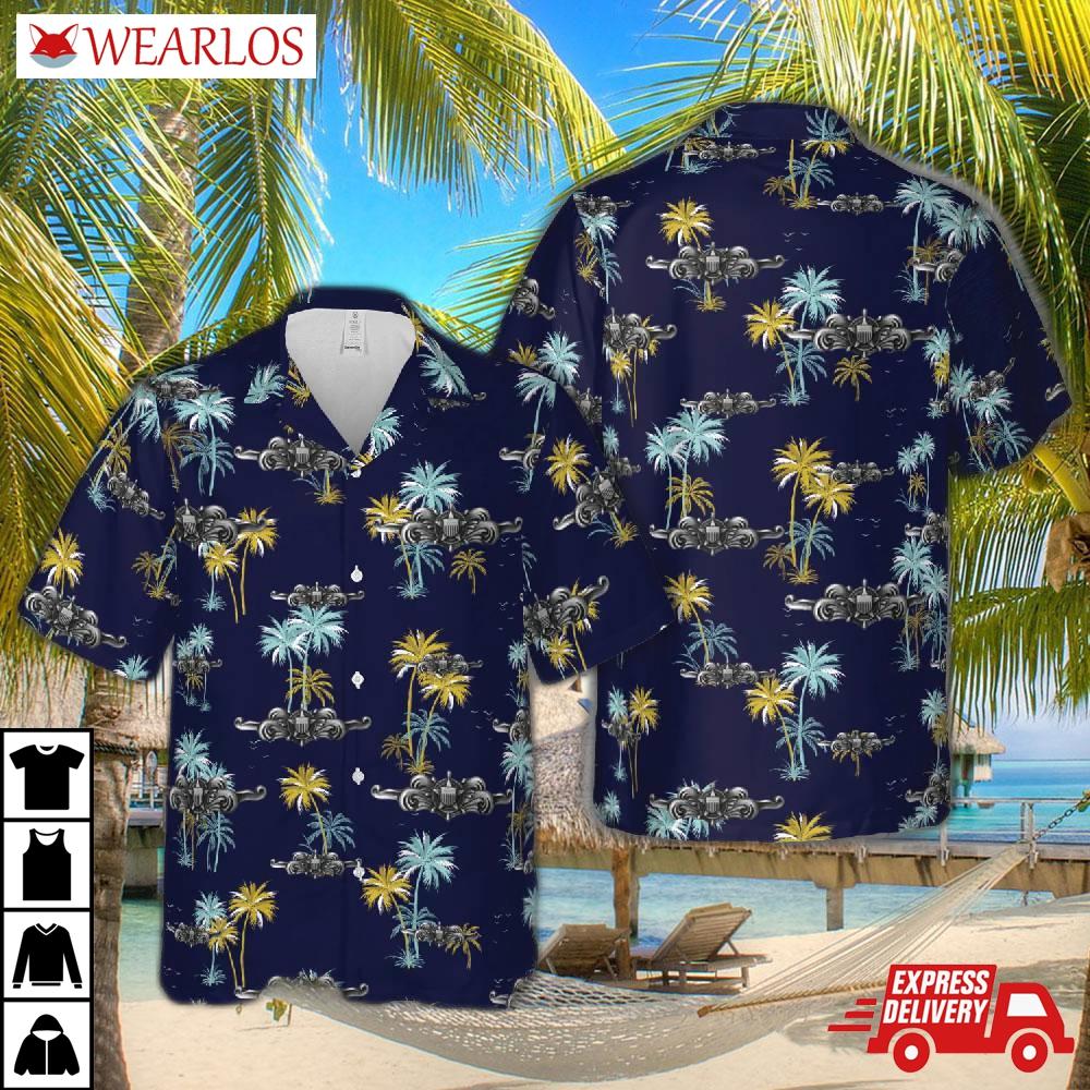 Us Coast Guard Cutterman Insignia - Enlisted Hawaiian Shirt