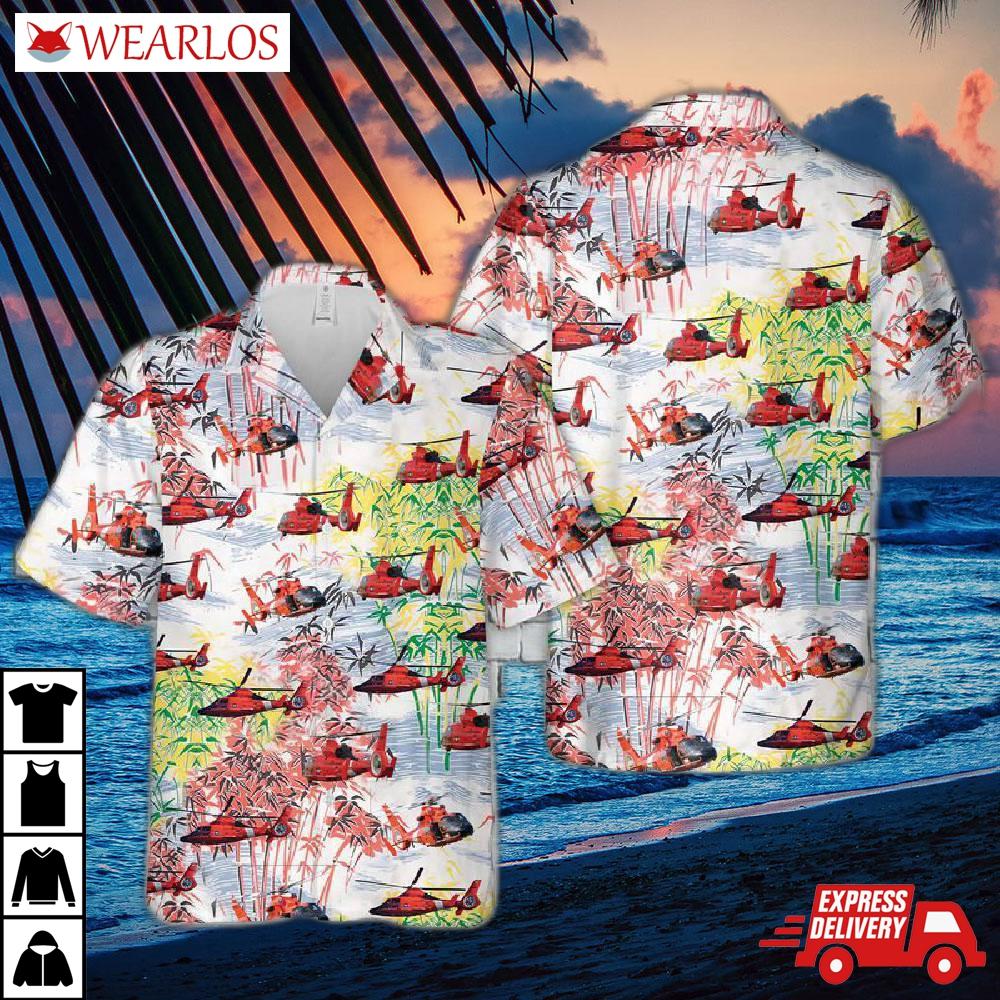 Us Coast Guard Mh-65 Dolphin Hawaiian Shirt