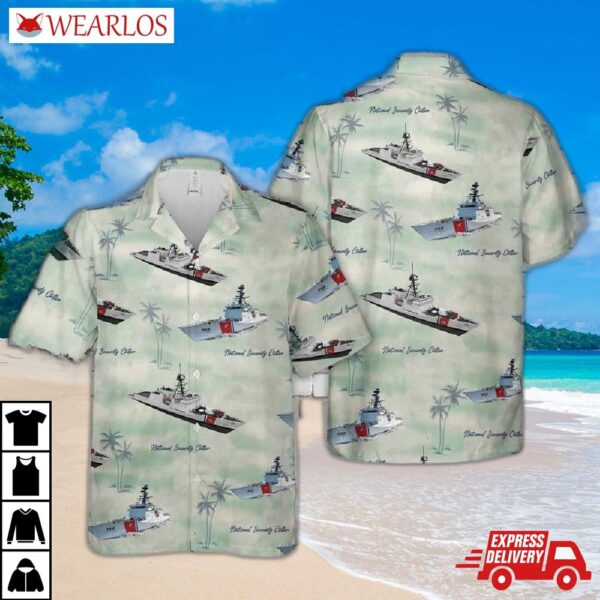 Us Coast Guard Uss Short Sleeve Hawaiian Shirt