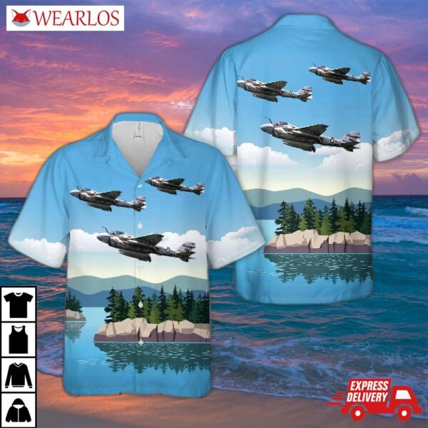 Us Navy Attack Squadron Va-196 'main Battery' Ka-6d Intruder Hawaiian Shirt