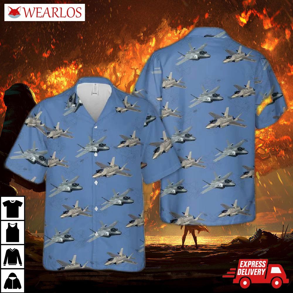 Us Navy F-35 Lightning Ii Hawaiian Shirt
