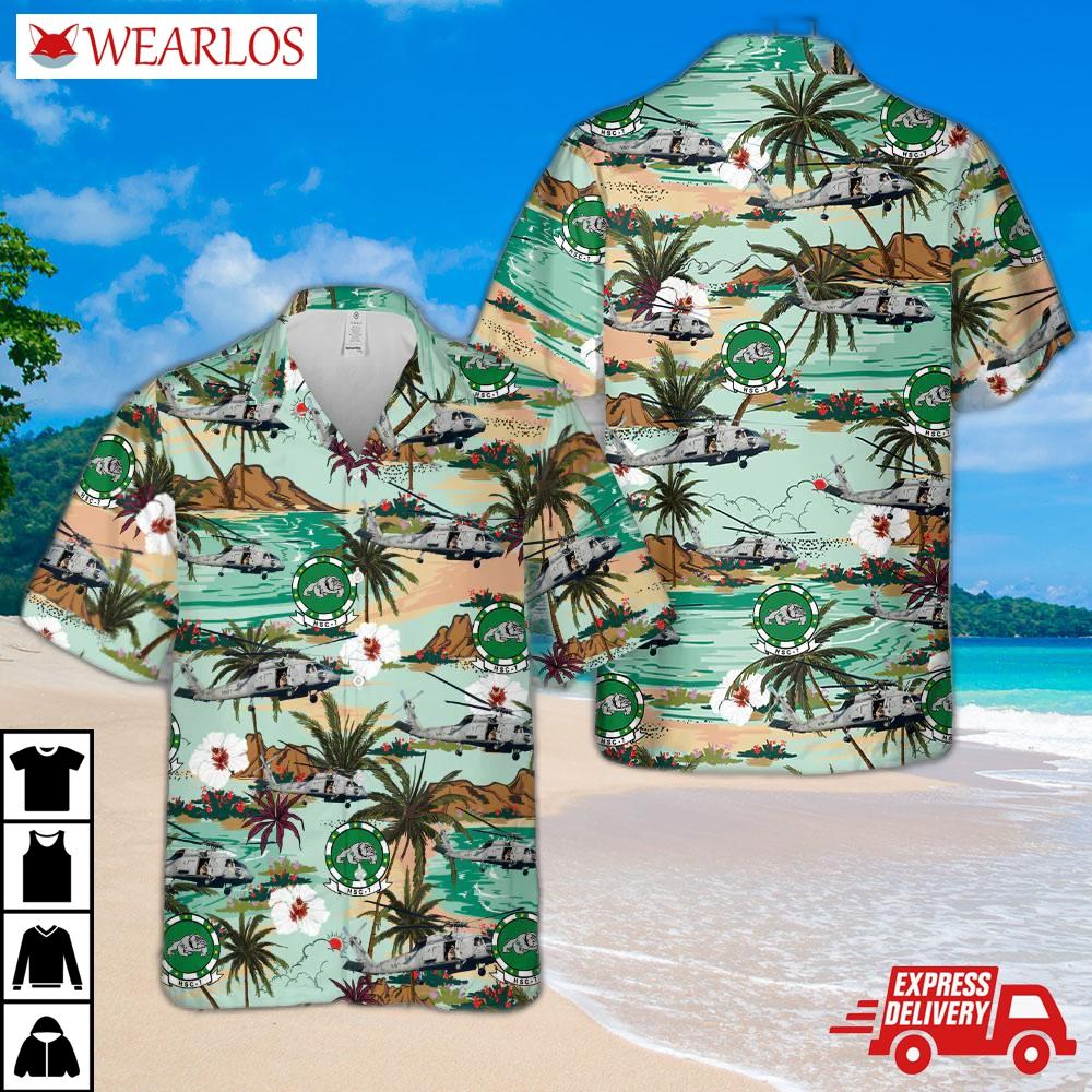 Us Navy Hsc-7 Helicopter Sea Combat Squadron Seven Dusty Dogs Hawaiian Shirt