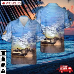 Us Navy Landing Craft Air Cushion Lcac-17 Of Assault Unit 5 (acu 5) Hawaiian Shirt