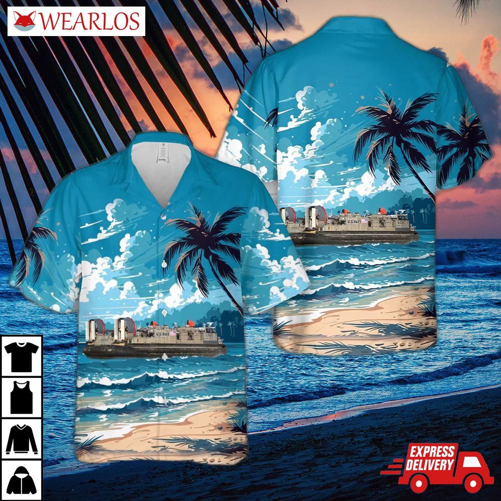 Us Navy Landing Craft Air Cushion Lcac-2 Hawaiian Shirt