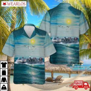 Us Navy Landing Craft Air Cushion Lcac-50 Hawaiian Shirt
