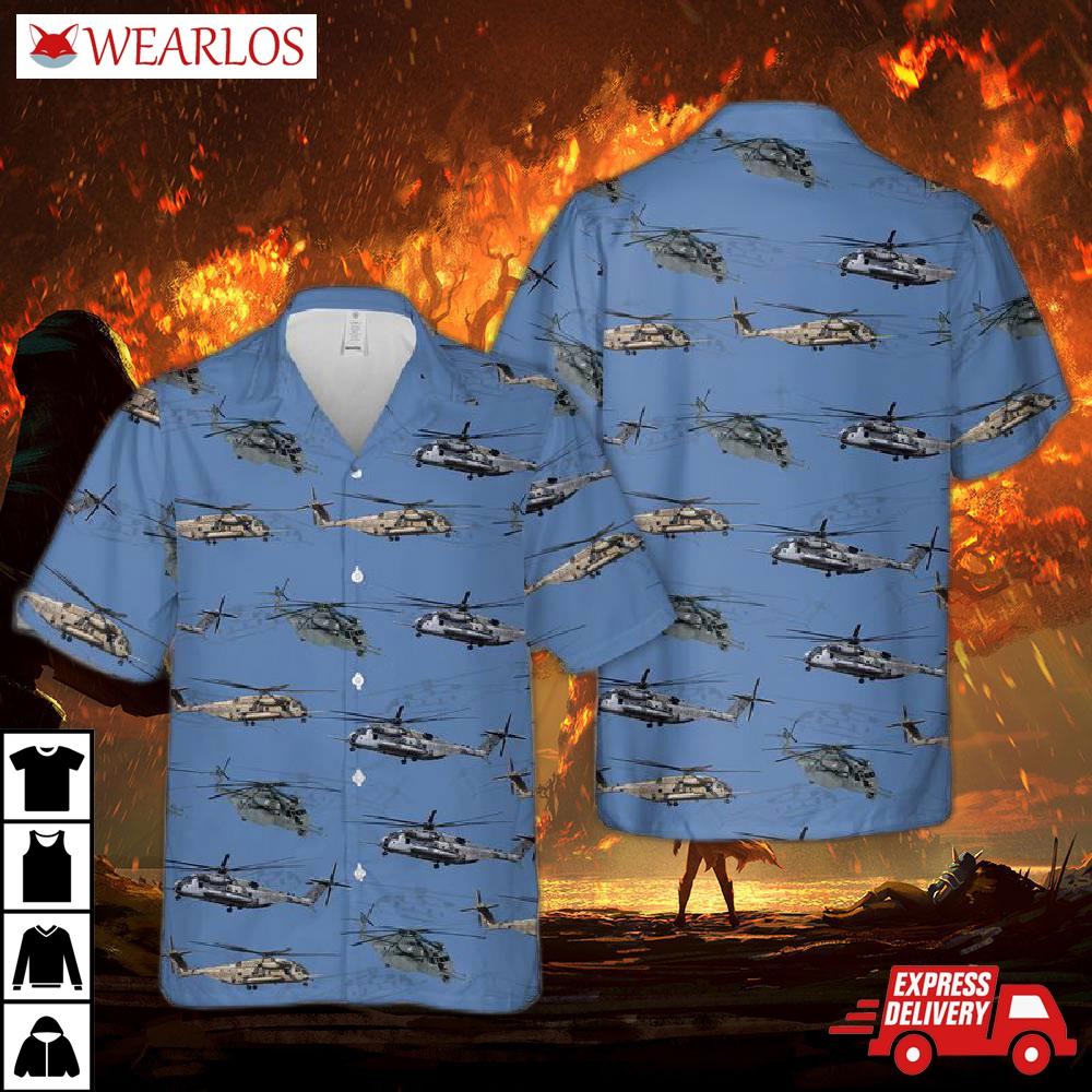 Us Navy Mh-53 Sea Dragon Hawaiian Shirt