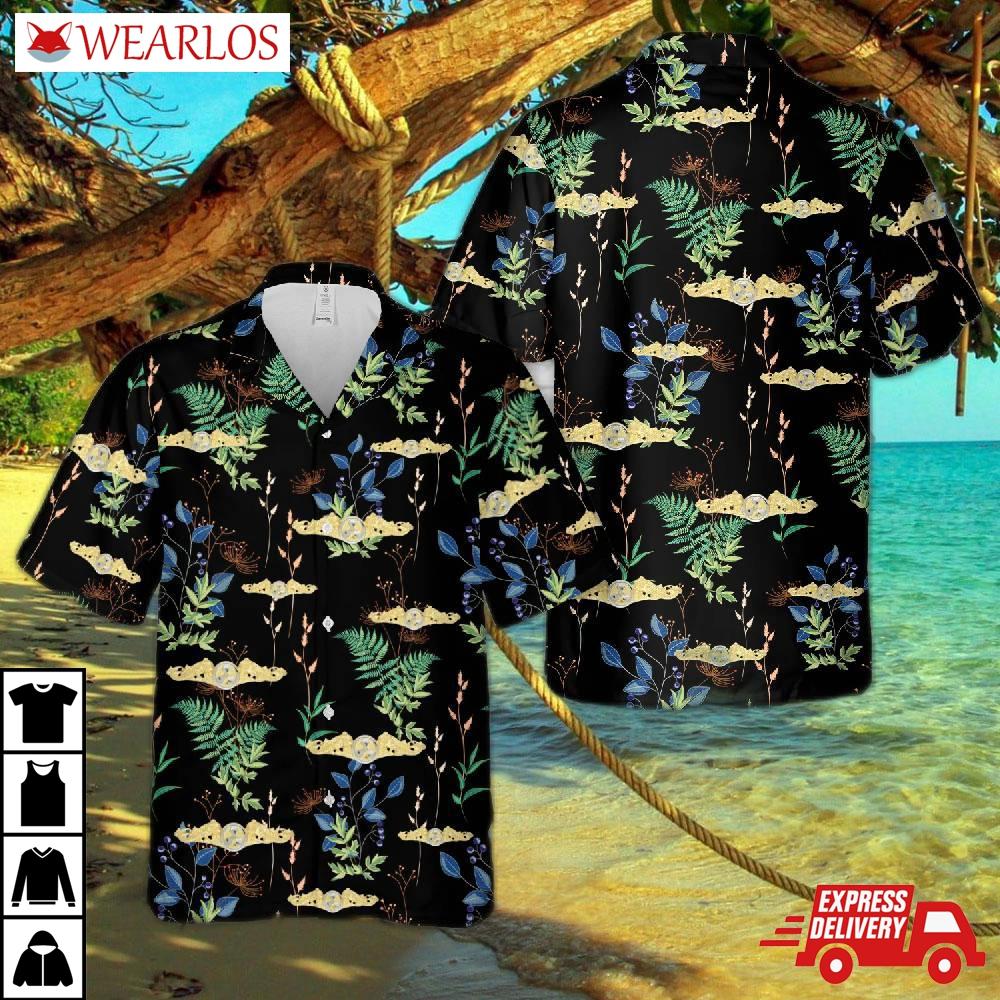 Us Navy Submarine Engineering Duty Officer Badge Hawaiian Shirt