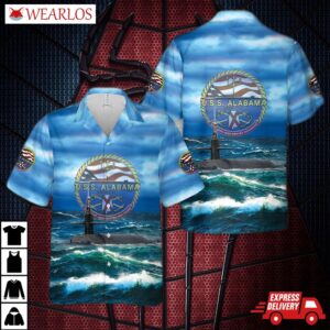 Us Navy Uss Alabama (ssbn-731) Ohio-class Submarine Ballistic Missile Submarines Hawaiian Shirt