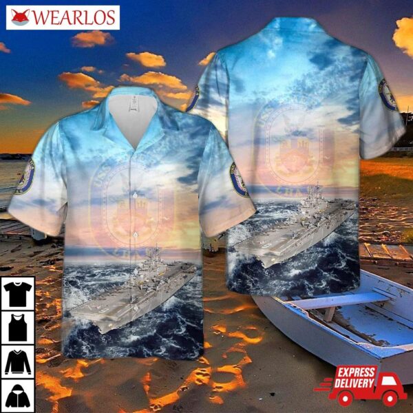 Us Navy Uss America (lha-6) America-class Amphibious Assault Ship Hawaiian Shirt