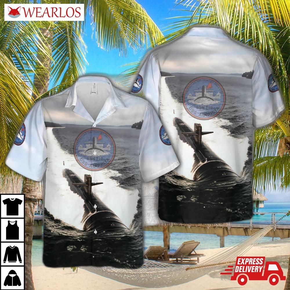 Us Navy Uss Augusta (ssn-710) Attack Submarine Hawaiian Shirt