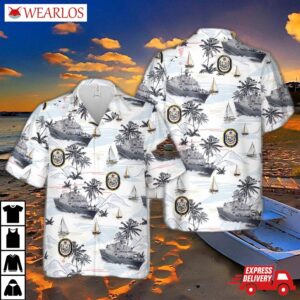 Us Navy Uss Billings (lcs-15) Freedom-class Littoral Combat Ship Hawaiian Shirt