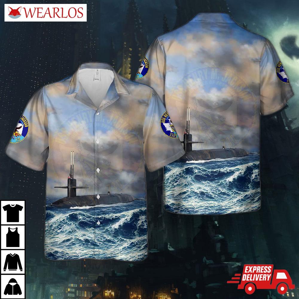 Us Navy Uss Henry M. Jackson (ssbn-730) Ohio-class Submarine Ballistic Missile Submarines Hawaiian Shirt