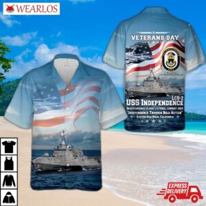 Us Navy Uss Independence (lcs-2), Veteran Day Hawaiian Shirt