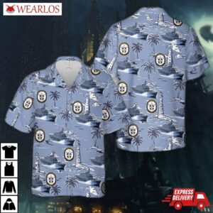 Us Navy Uss Indianapolis (lcs-17) Freedom-class Littoral Combat Ship Hawaiian Shirt