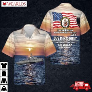 Us Navy Uss Montgomery (lcs-8) Independence-class Littoral Combat Ship Hawaiian Shirt