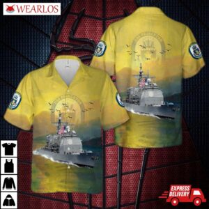 Us Navy Uss Princeton (cg-59) Ticonderoga-class Guided Missile Cruiser Hawaiian Shirt
