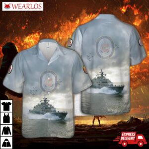 Us Navy Uss St. Louis (lcs-19) Freedom-class Littoral Combat Ship Hawaiian Shirt