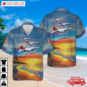 Us Navy Vfa-102 'diamondbacks' F A-18f Super Hornet Hawaiian Shirt