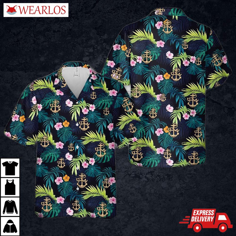 Us Navy Wwii Chief Anchor Hawaiian Shirt