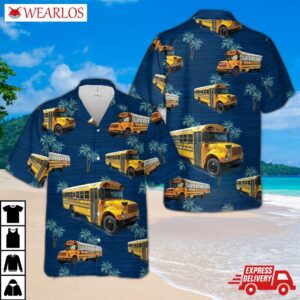 Us School Bus Hawaiian Shirt