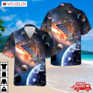 Us Space Force Advanced Extremely High Frequency (aehf) Hawaiian Shirt