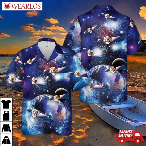 Us Space Force Defense Satellite Communications System (dscs) Hawaiian Shirt