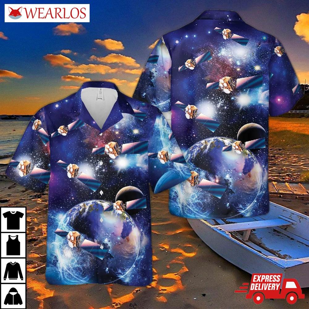 Us Space Force Defense Satellite Communications System (dscs) Hawaiian Shirt
