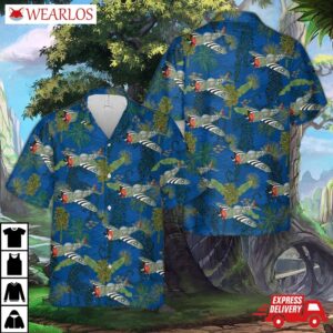 Usaaf Fighter-bomber Airplane Republic P-47 Thunderbolt "gabby Gabreski" Hawaiian Shirt
