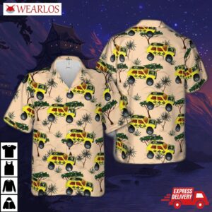 Vintage 1981 Romping Rabbit Ruff 4x4 Yellow Hawaiian Shirt