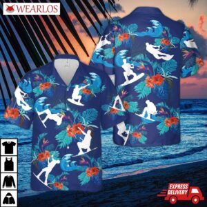 Wakeboarding Silhouettes Hawaiian Shirt