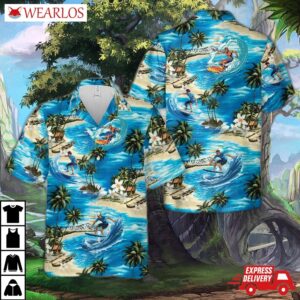 Wakesurfing Hawaiian Shirt