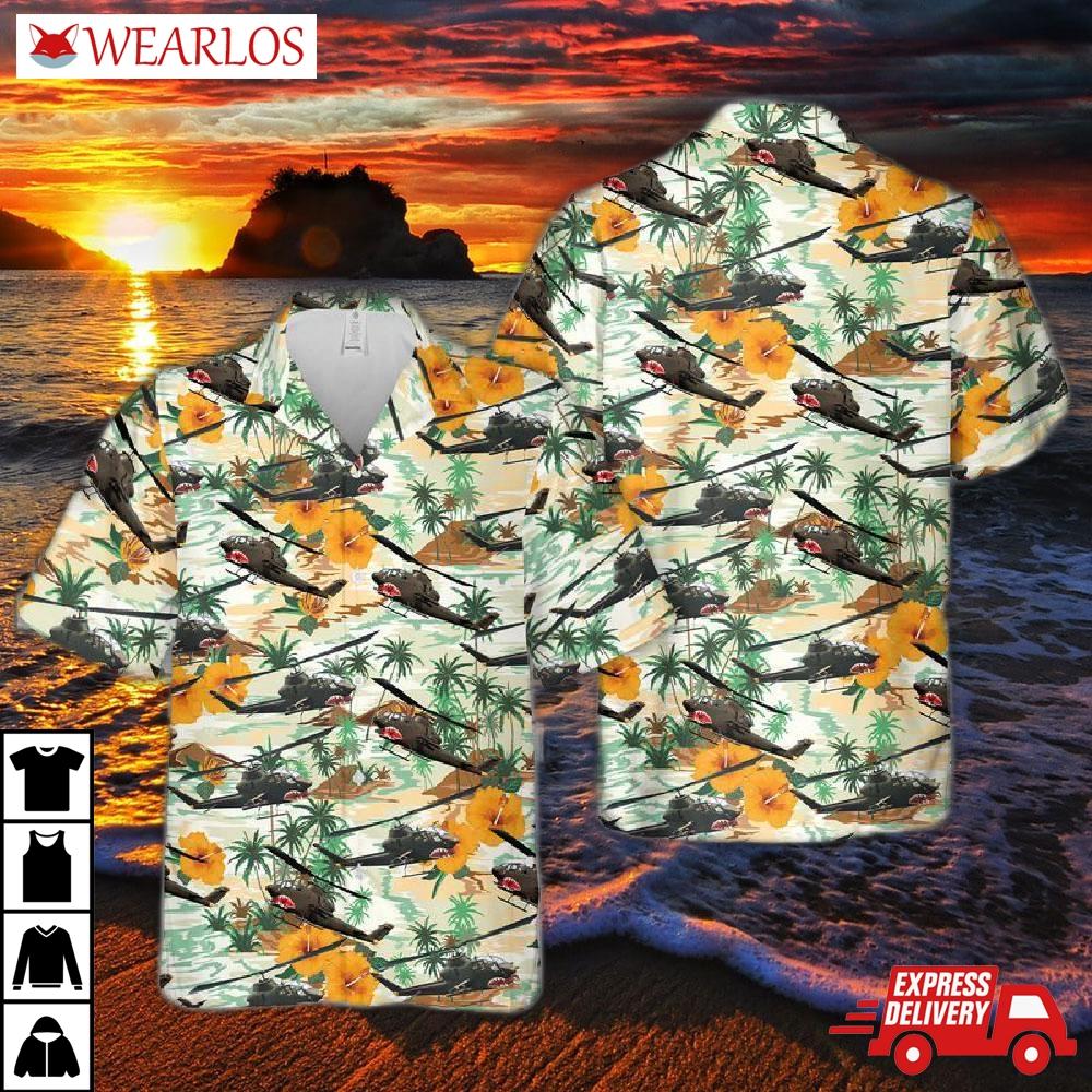 Army Bell Ah-1 Cobra Hawaiian Shirt
